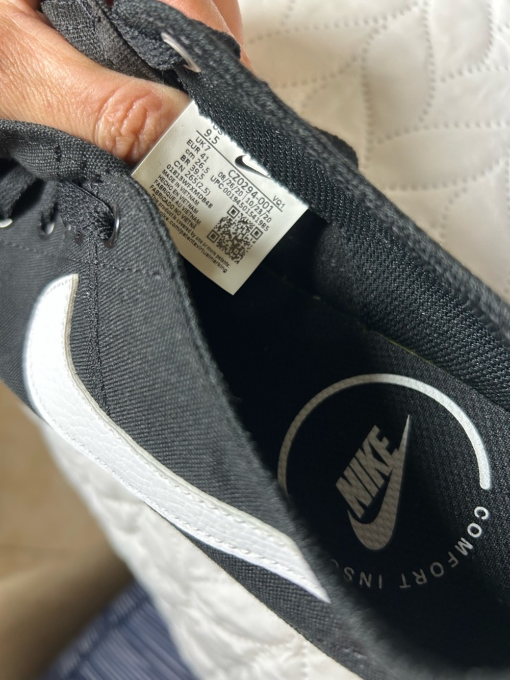 Nike Court Legacy Canvas Black White CZ0294-001 Women's 9.5 / Men's 8 - Like New - Picture 11 of 11